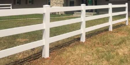 vinyl post and rail fence in Southwest Florida